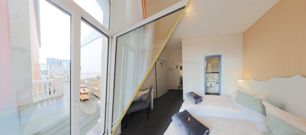 Hotel Strandvilla Janine - Standard Doppelzimmer m. Balkon